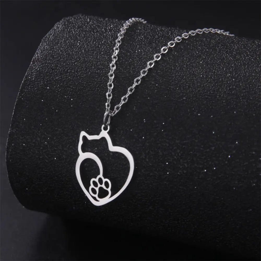 Collier Contour Chat et Patte