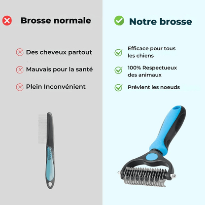 Brosse pelage double face