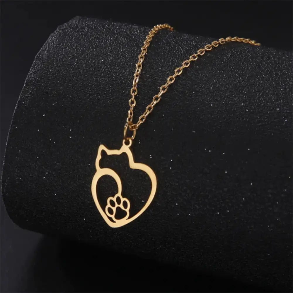 Collier Contour Chat et Patte