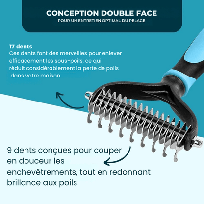 Brosse pelage double face