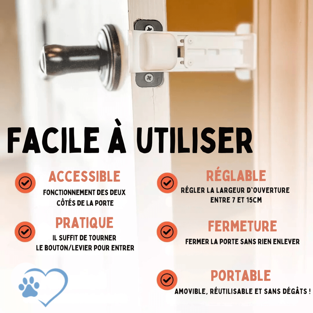 Butée de Porte Réglable pour Chat