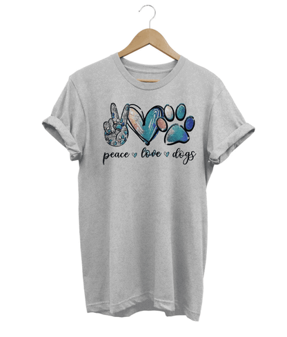 T-shirt Peace, Love & Dogs