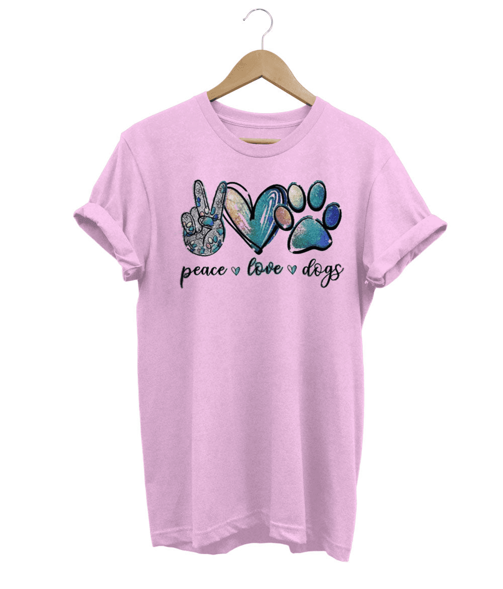 T-shirt Peace, Love & Dogs