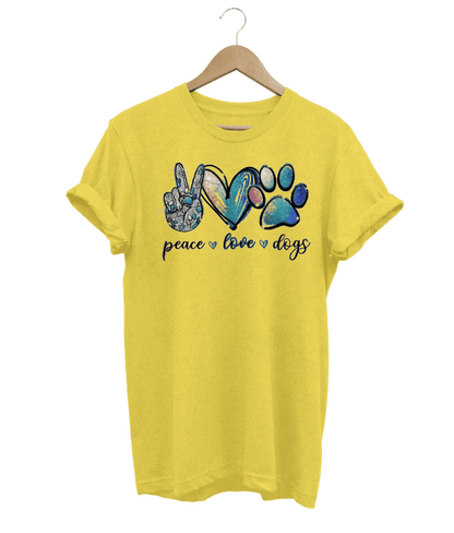 T-shirt Peace, Love & Dogs